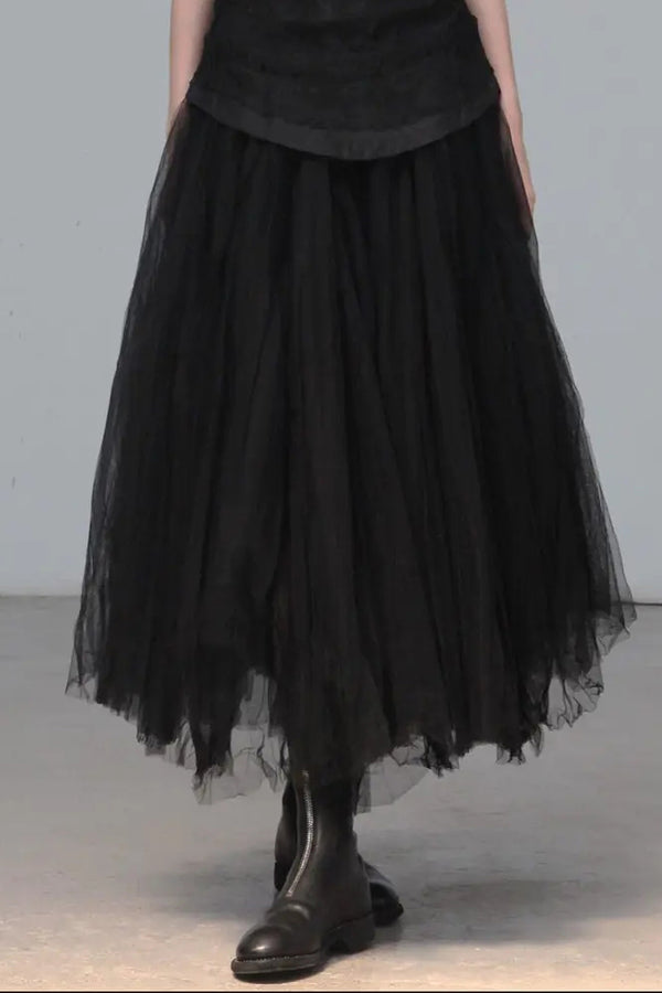 marc le bihan 25001 black ballerina skirt 3-layer yarn